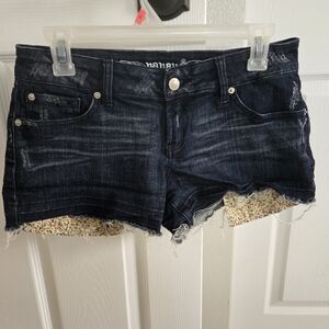 Women's Dark Blue Denim Shorts